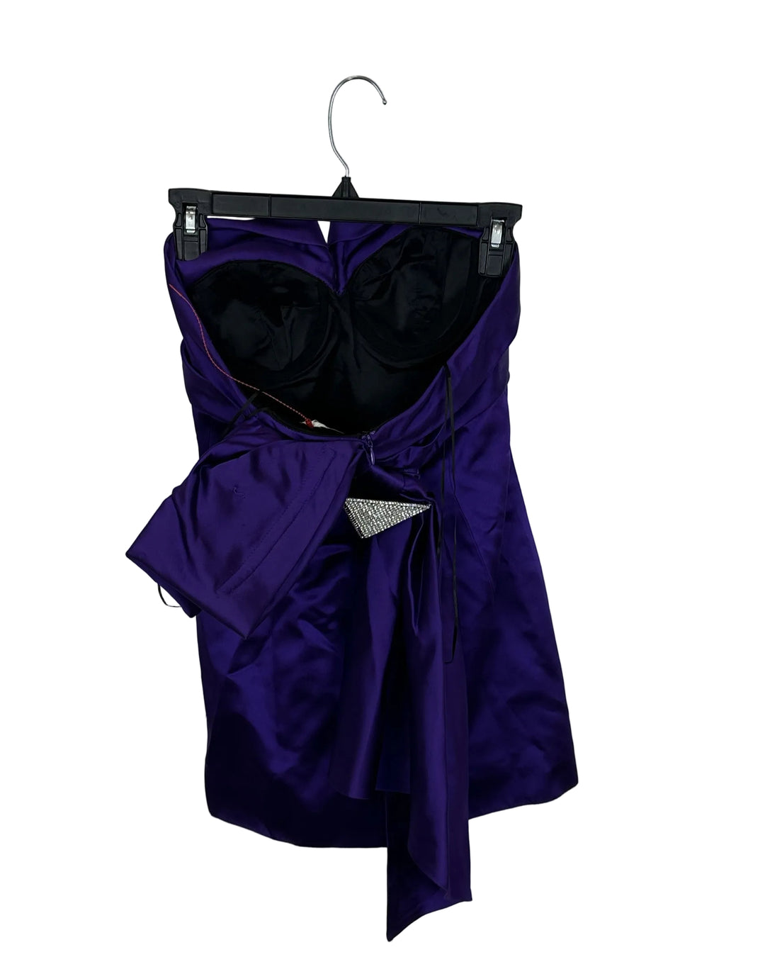 Shiny Purple Strapless Dress- Size 0/2