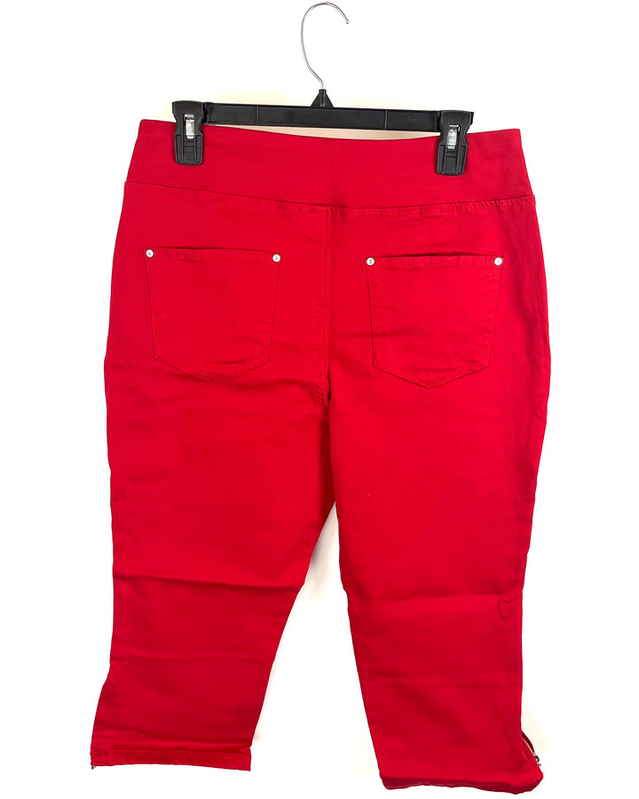 Red Capri Jeans - Size 12