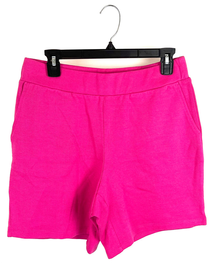 Pink Shorts With 7in Inseam and Side Pockets- Size 6/8