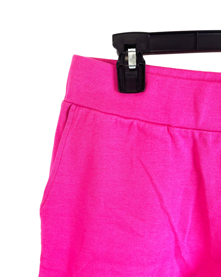 Pink Shorts With 7in Inseam and Side Pockets- Size 6/8