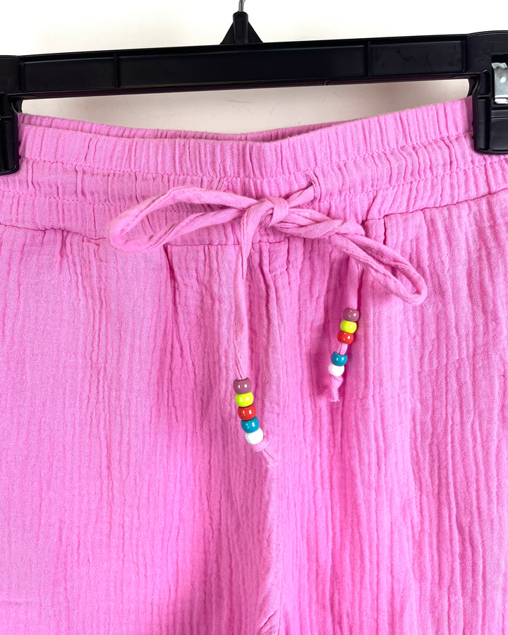 Light Pink Bead Pants - Size 6/8