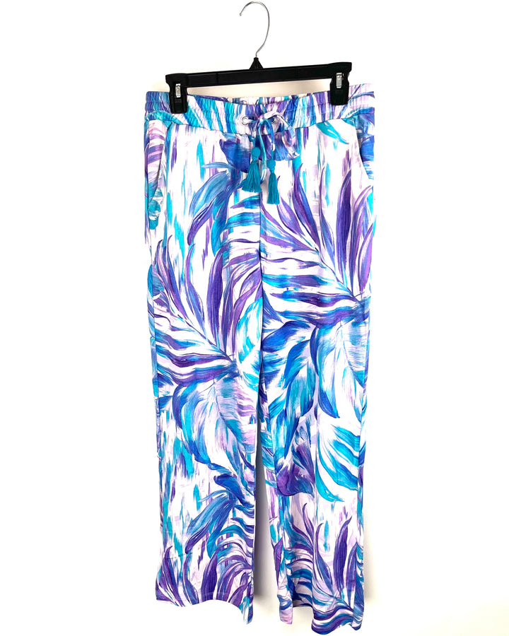 Blue And Purple Abstract Tassel Pants - Size 6/8