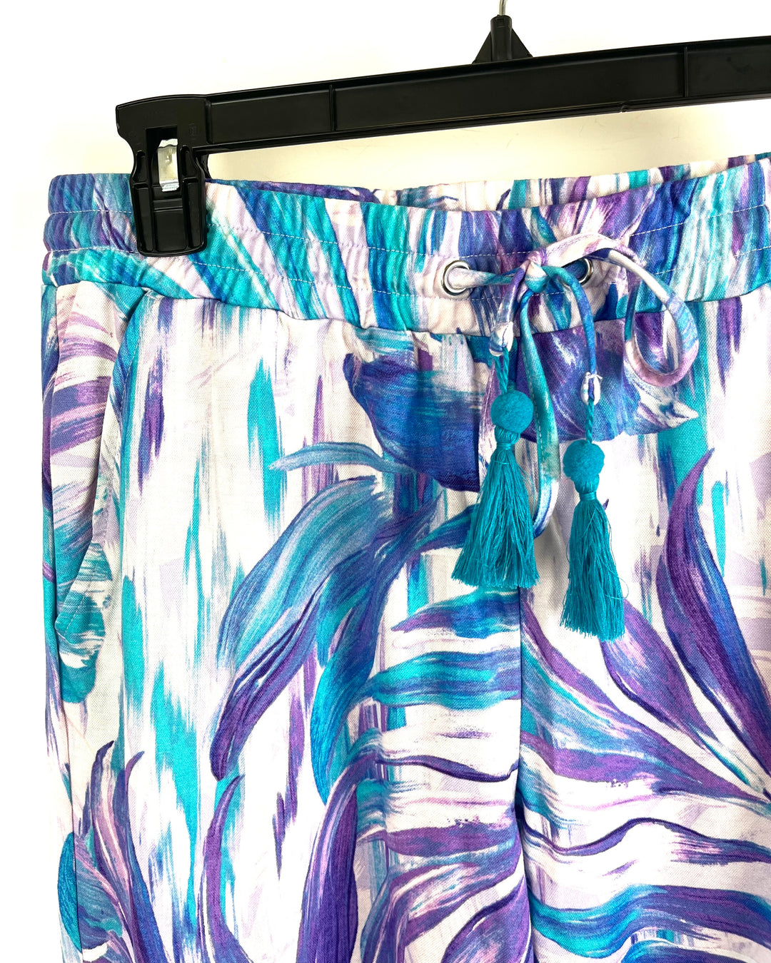 Blue And Purple Abstract Tassel Pants - Size 6/8