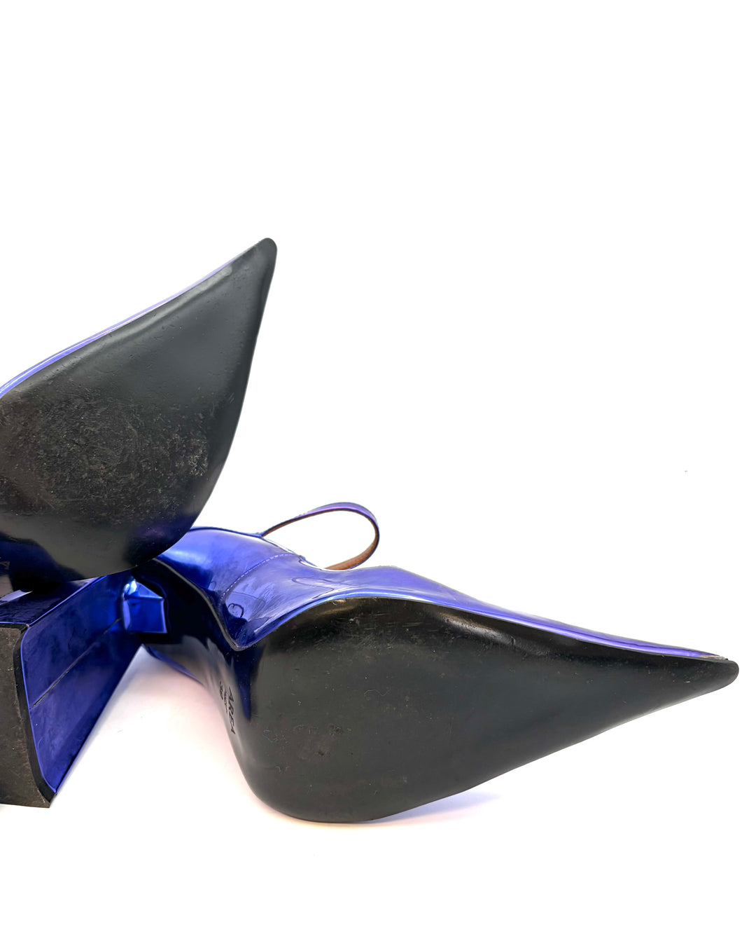Purple Metallic Wide Heel Mary Janes - Size 39