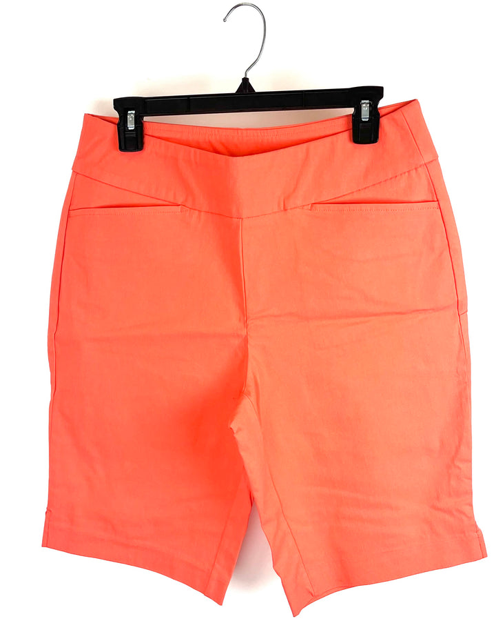 Coral Stretch Bermuda Shorts - Size 12