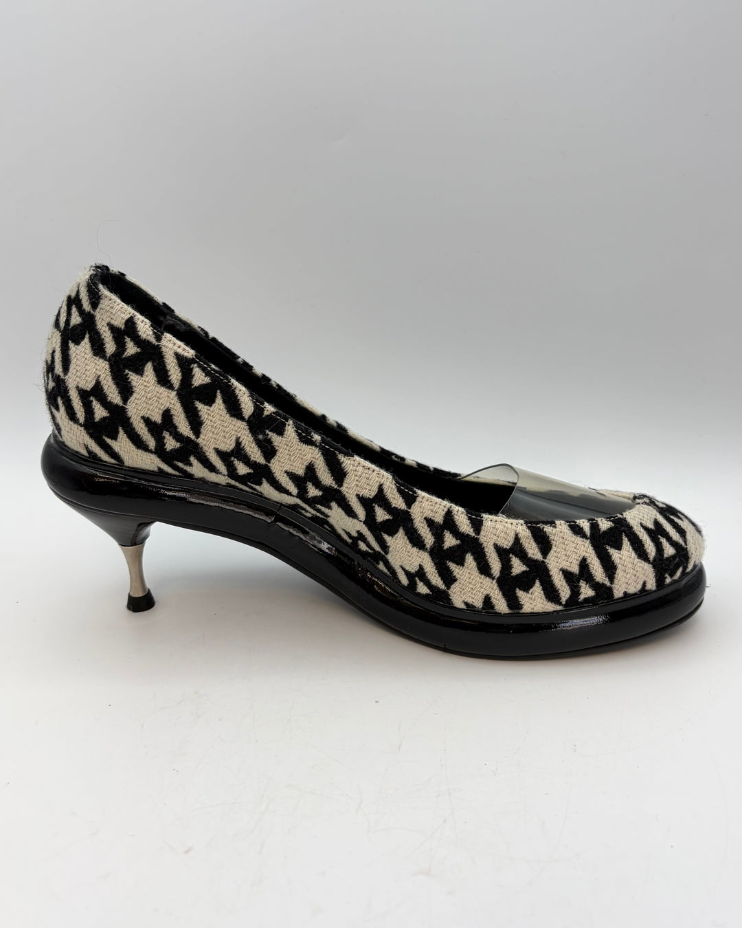 Black and White Houndstooth Heels - Size 39