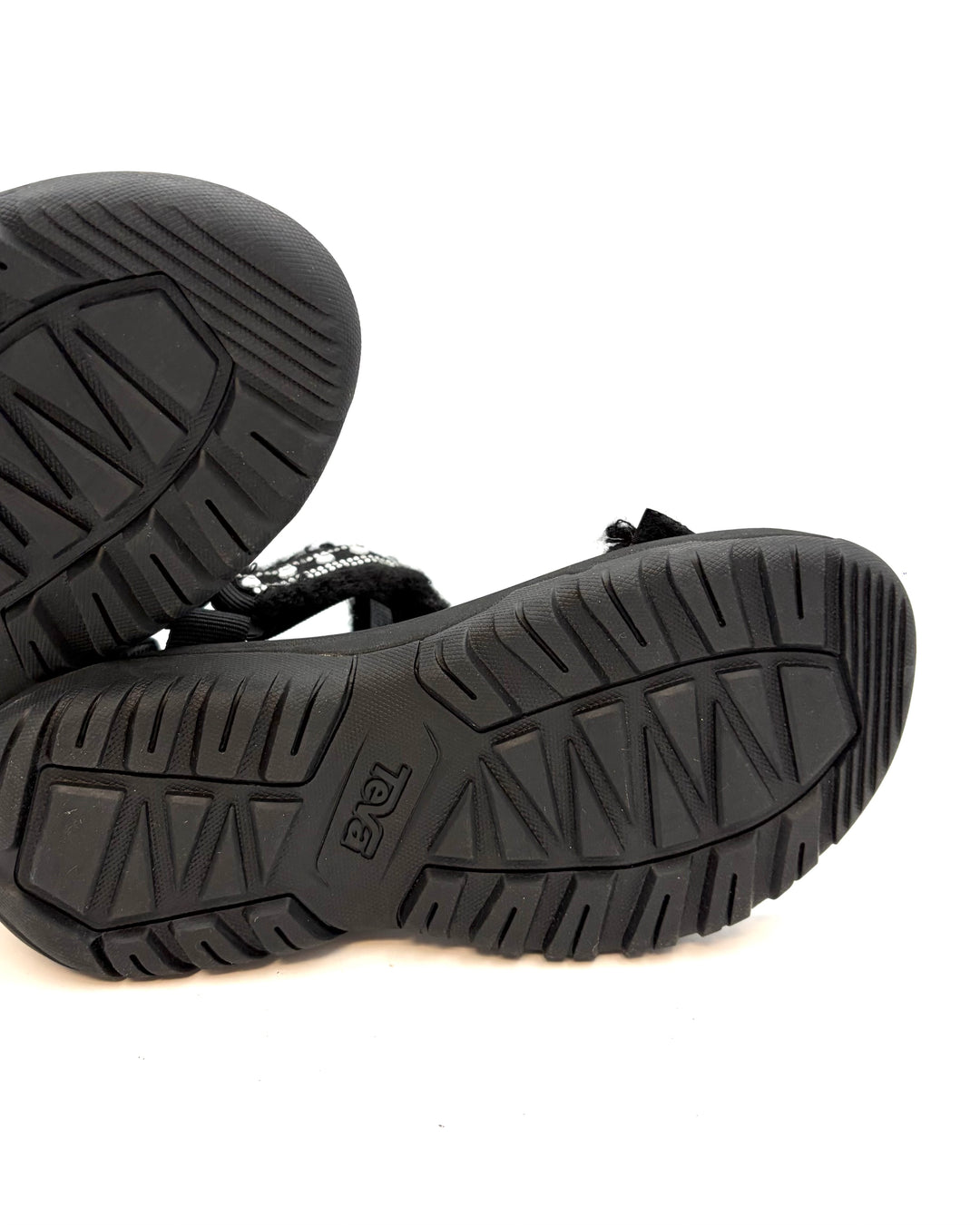 Black Rhinestone Athletic Sandals - Size 9