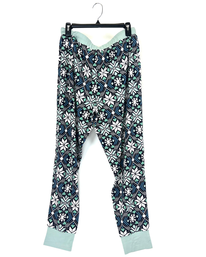 Snowflake Print Sleep Joggers - Size 14/16