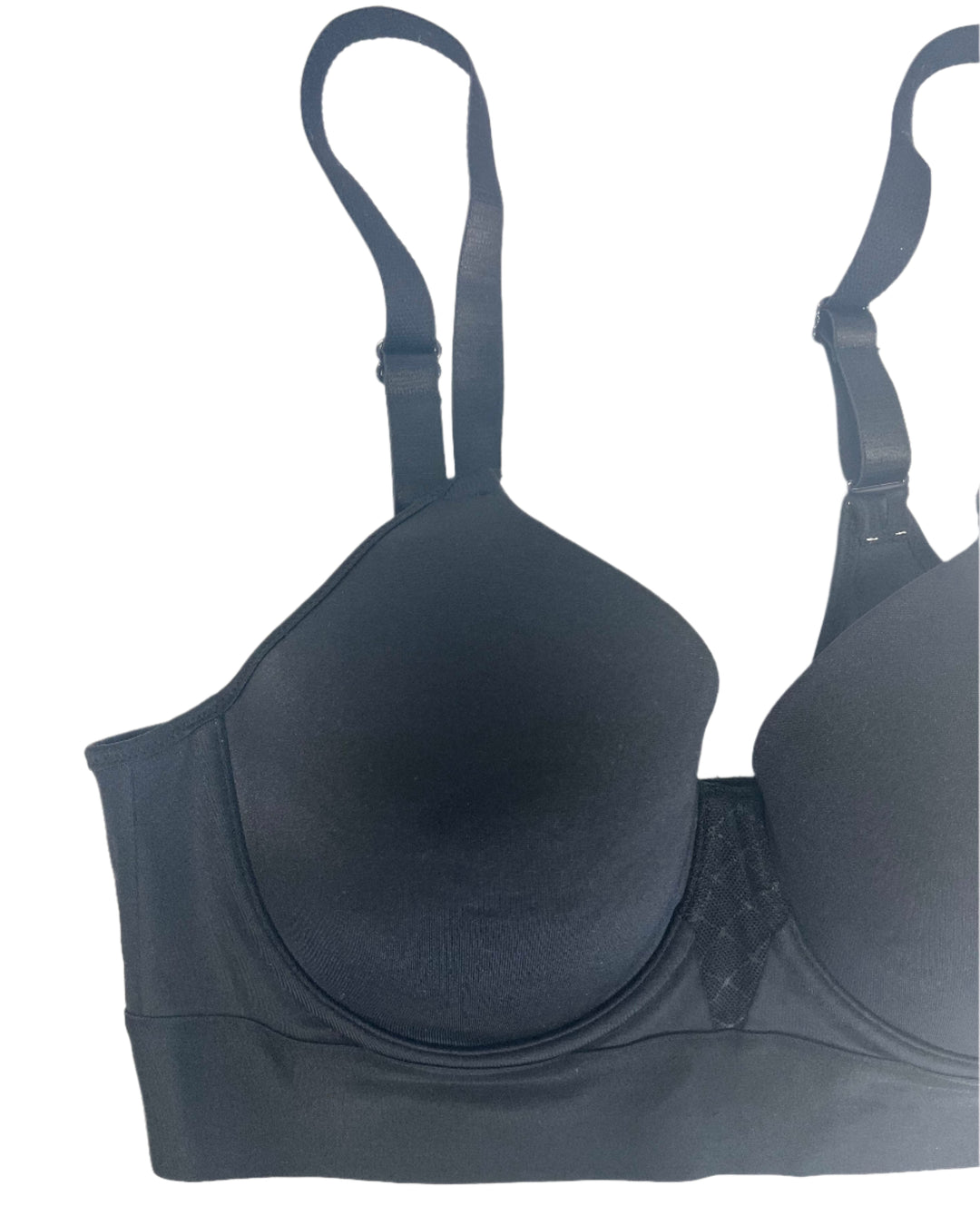 Jet Black Underwire Bra With Thick Underband - 34C