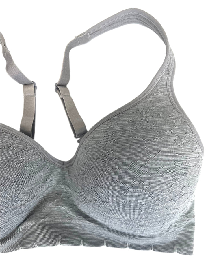 Gray Abstract Pattern Bra With Flexible Underband - 34C