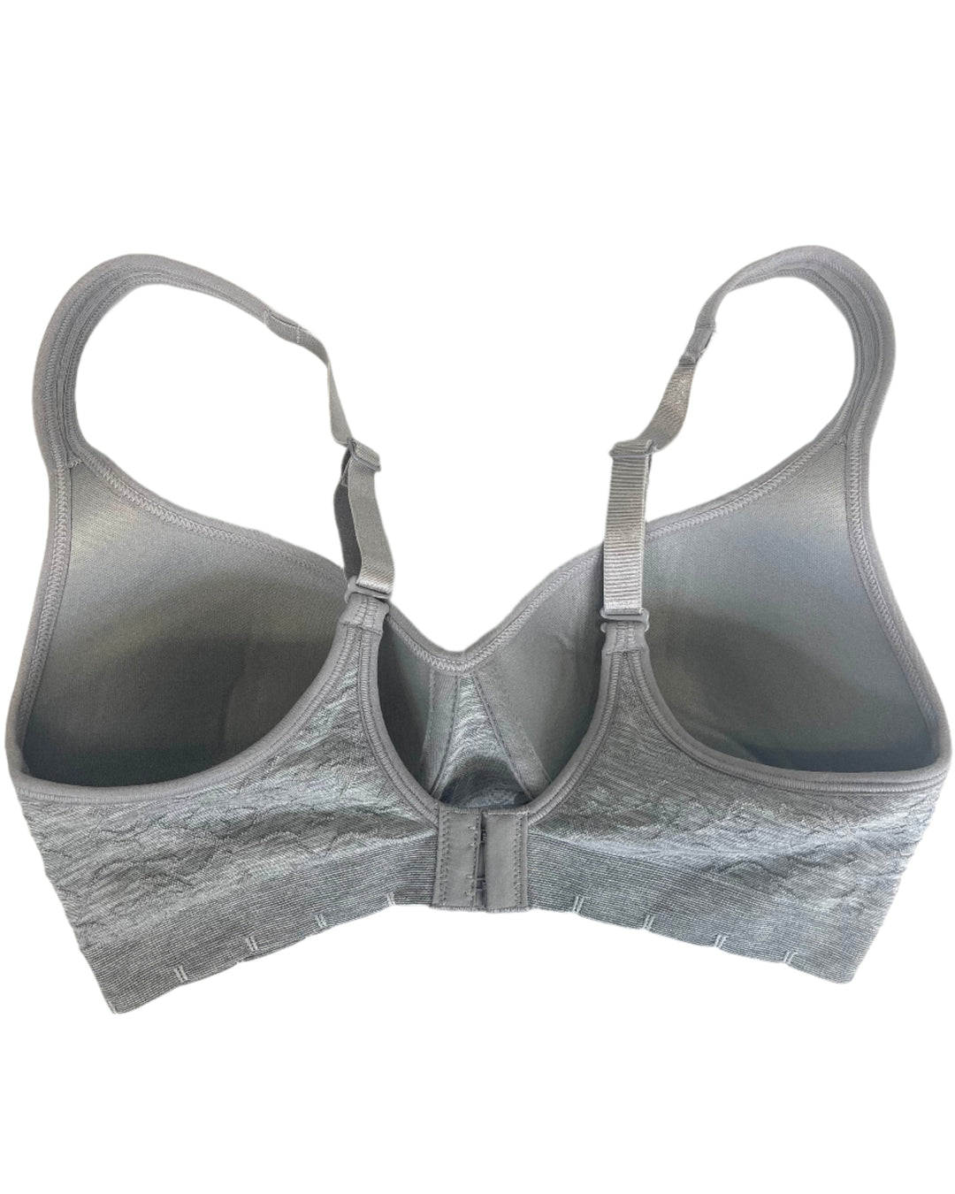 Gray Abstract Pattern Bra With Flexible Underband - 34C