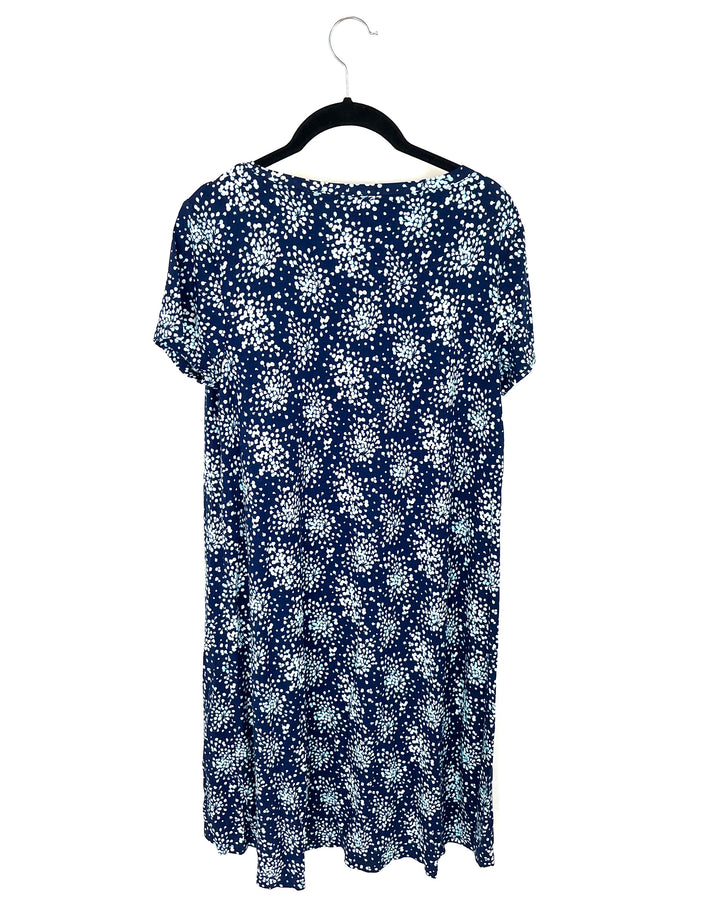 Blue Patterned Nightgown - Size 4/6