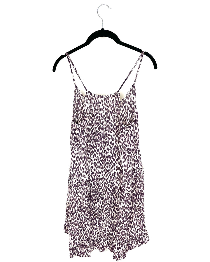 Purple Leopard Print Lounge Dress - Size 4/6