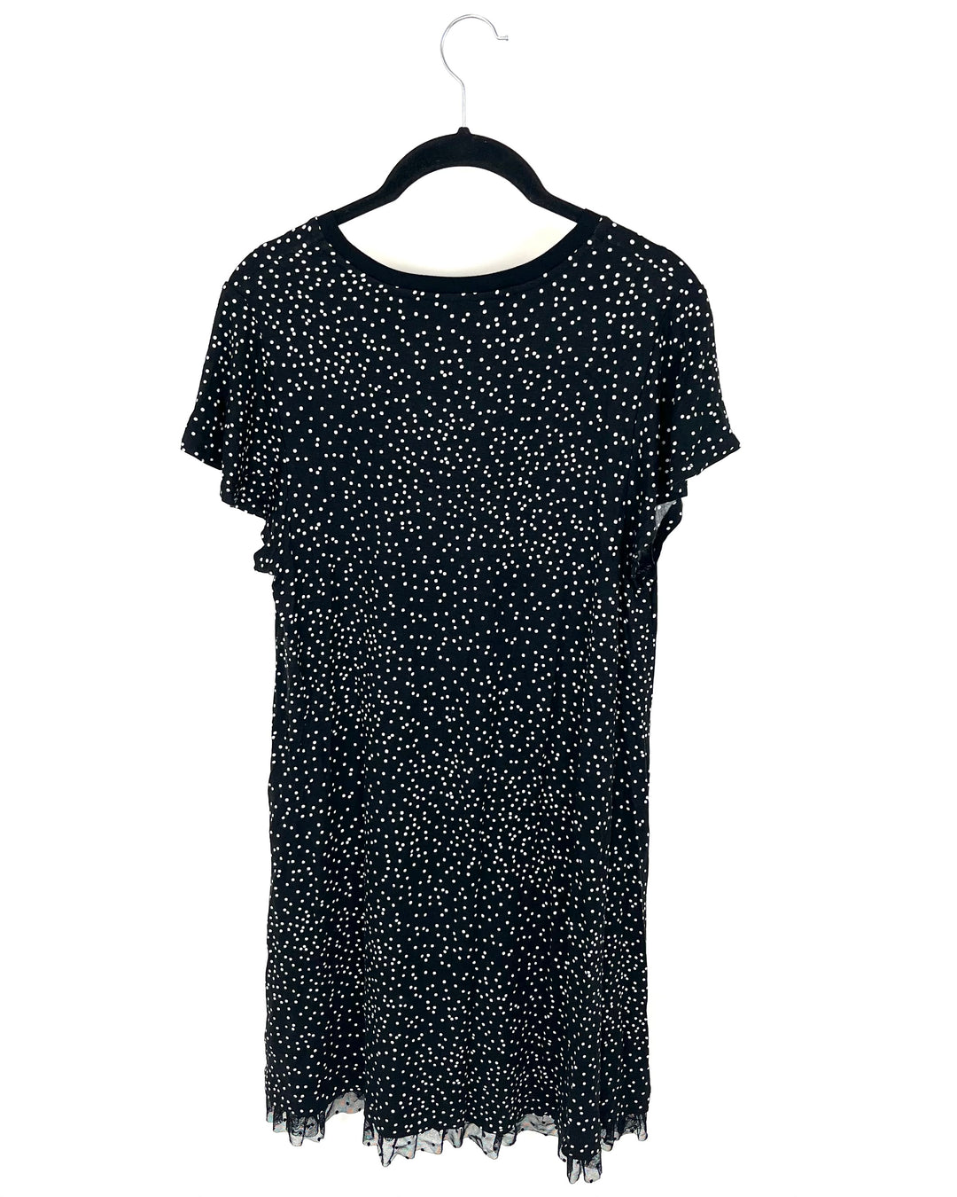 Black and White Polka Dot Nightgown - Size 4/6
