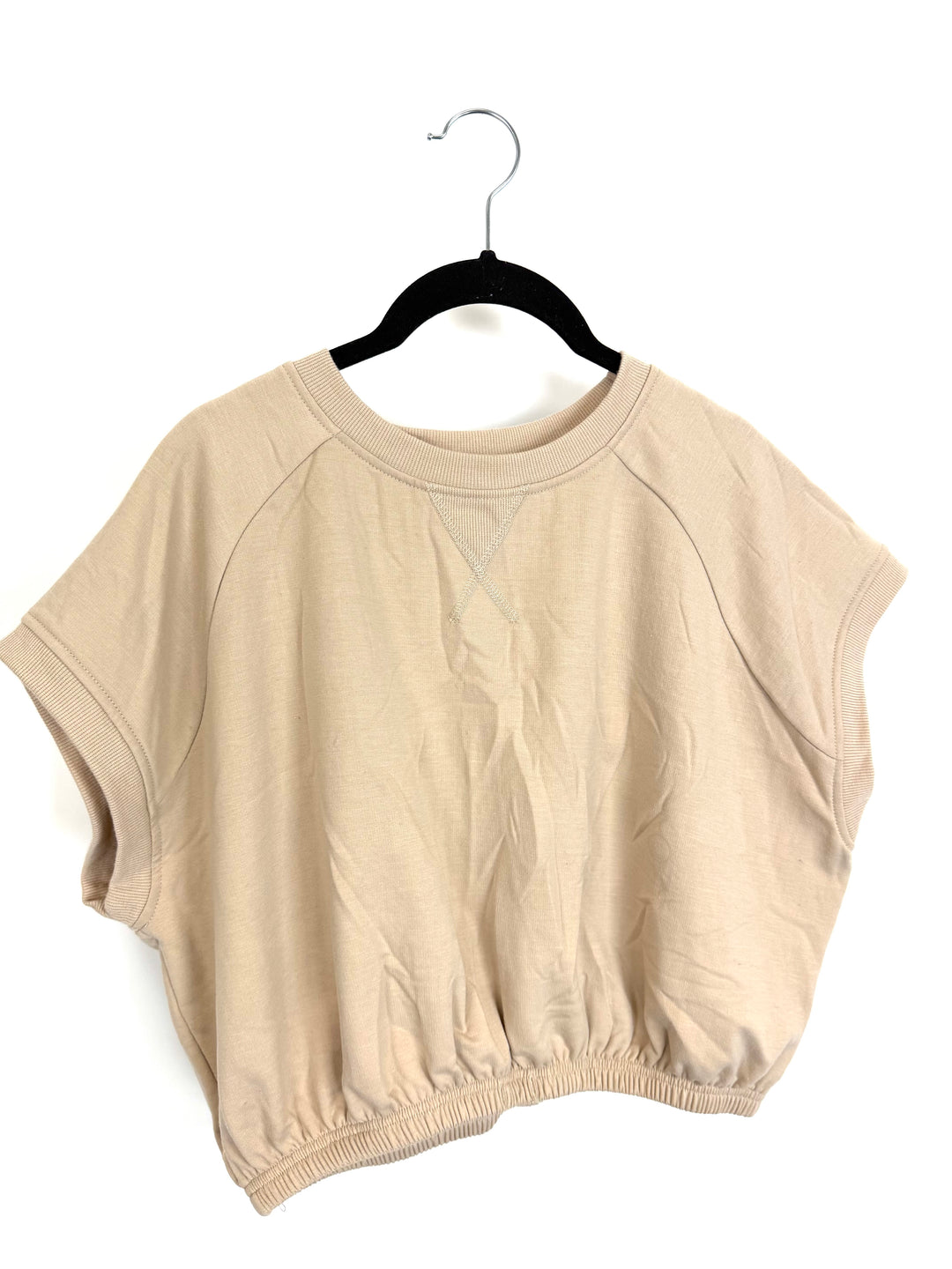 Nude Cropped Sweatshirt - Size Medium