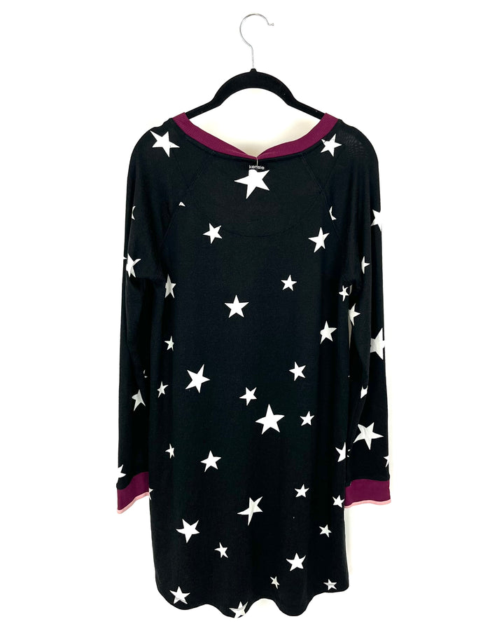 Black Star Printed Nightgown- Size 4/6