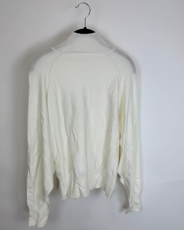 White Turtleneck Sweater - Size 8/10