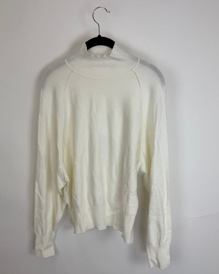 White Turtleneck Sweater - Size 8/10