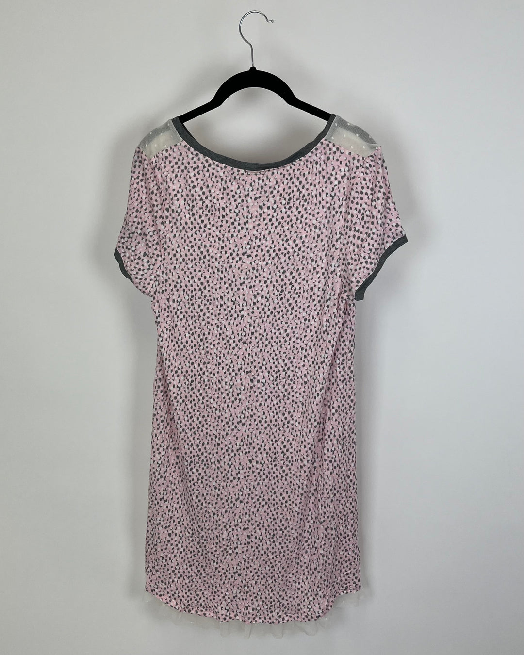 Pink and Grey Polka Dot Nightgown- Size 4/6