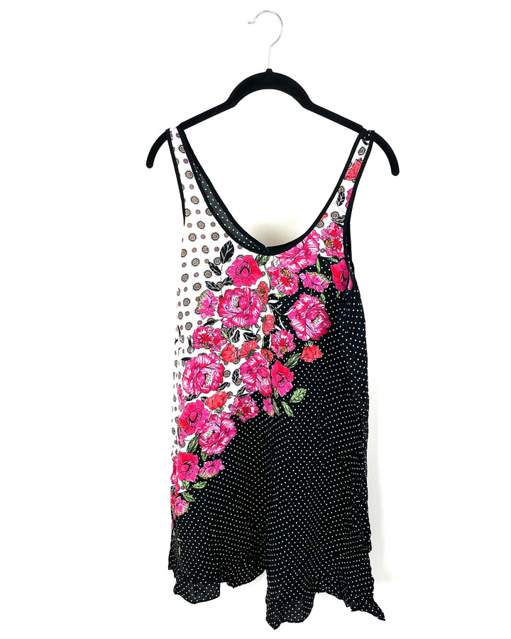 Polka dot and Floral Nightgown- Size 4/6