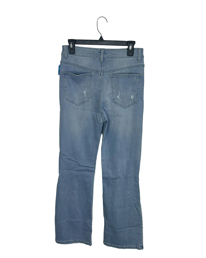 Blue Flared Ripped Jean- Size 2/4
