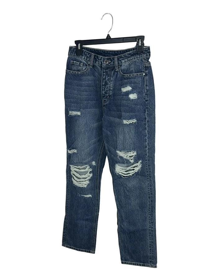 Lived-In Dark Wash Jeans- Size 2/4