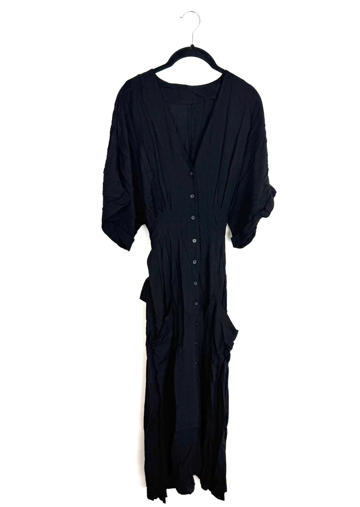 Black Button Up Dress - Size 4/6