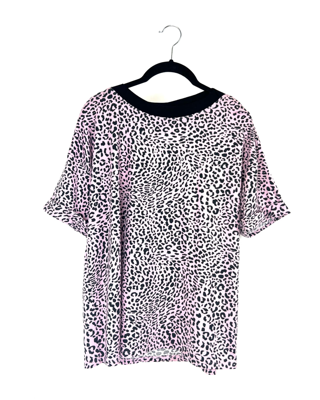 Soft Pink Leopard Sleep T-Shirt - Small