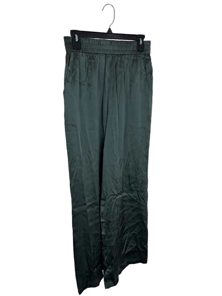 Forest Green Satin Pants - Size 2/4 & 12/14