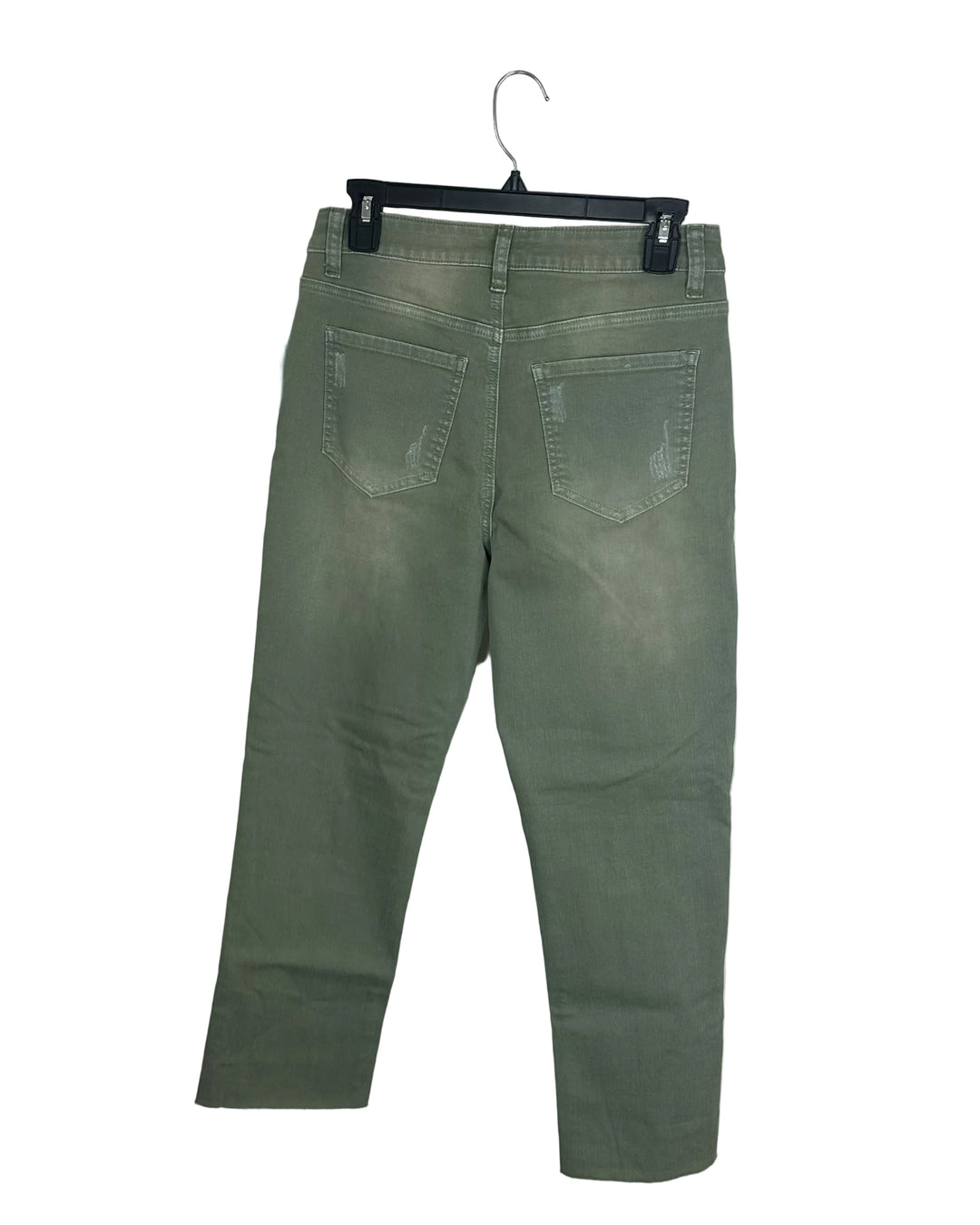 Light Green Semi-Ripped Jeans- Size 2/4