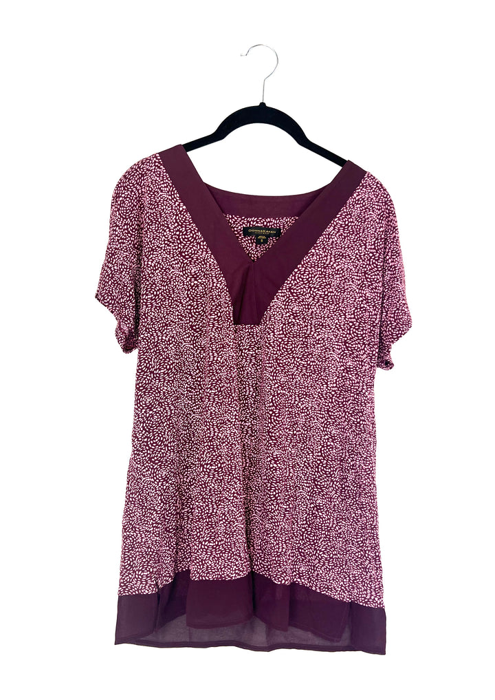 Maroon Speckled Pant Sleep Set - Small