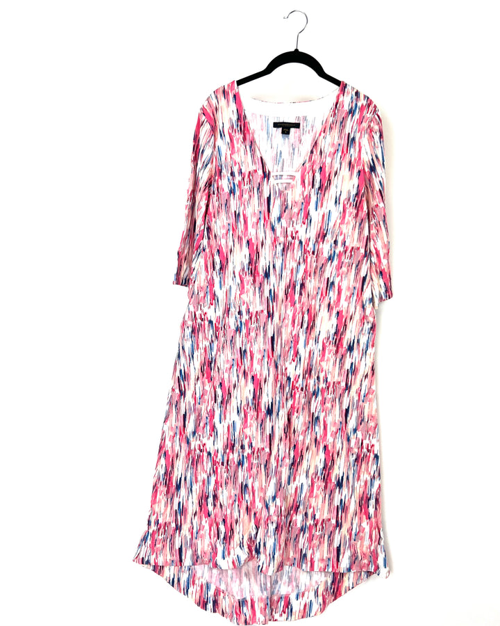 Long Sleeve Multicolor Nightgown - Small