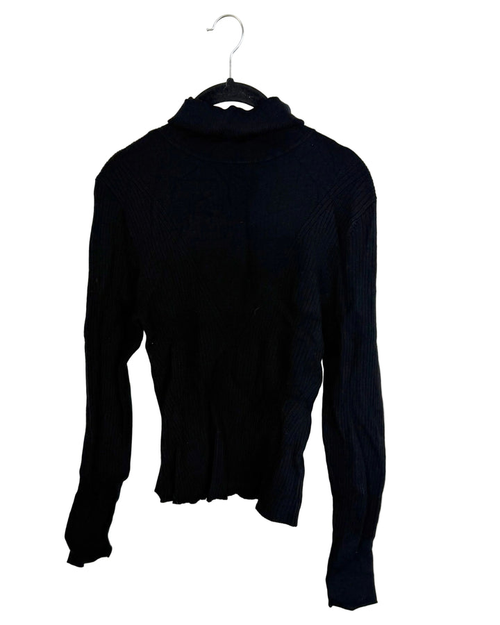 Black Long Sleeve Turtle Neck Top - Size 4/6