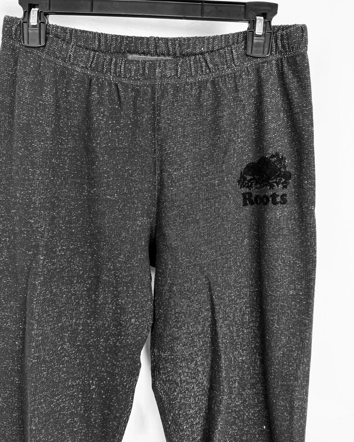Black and White Speckled Cuff Sweatpants - Size 0/2