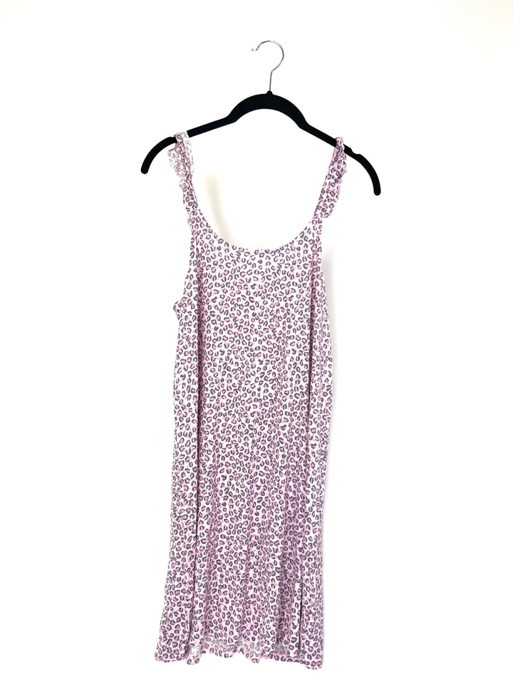 Strappy Pink Leopard Nightgown - Size 2-4