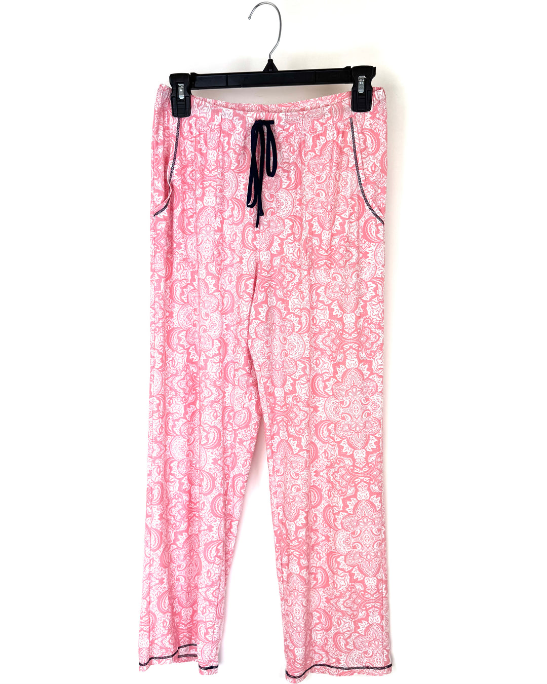 Pink and White Printed Pajama Set - Size 2/4