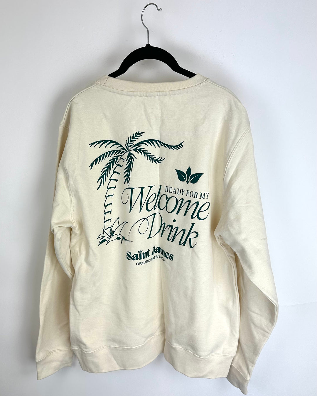 The White Lotus Cream Crewneck Sweatshirt - Medium and Extra Large
