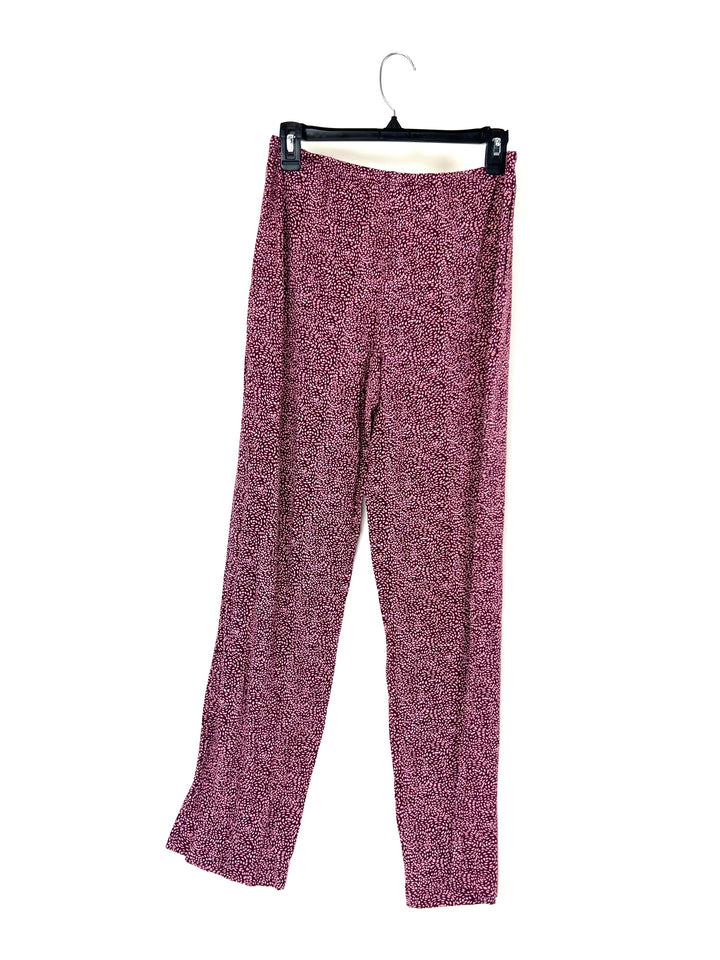 Maroon Speckled Pant Sleep Set - Small