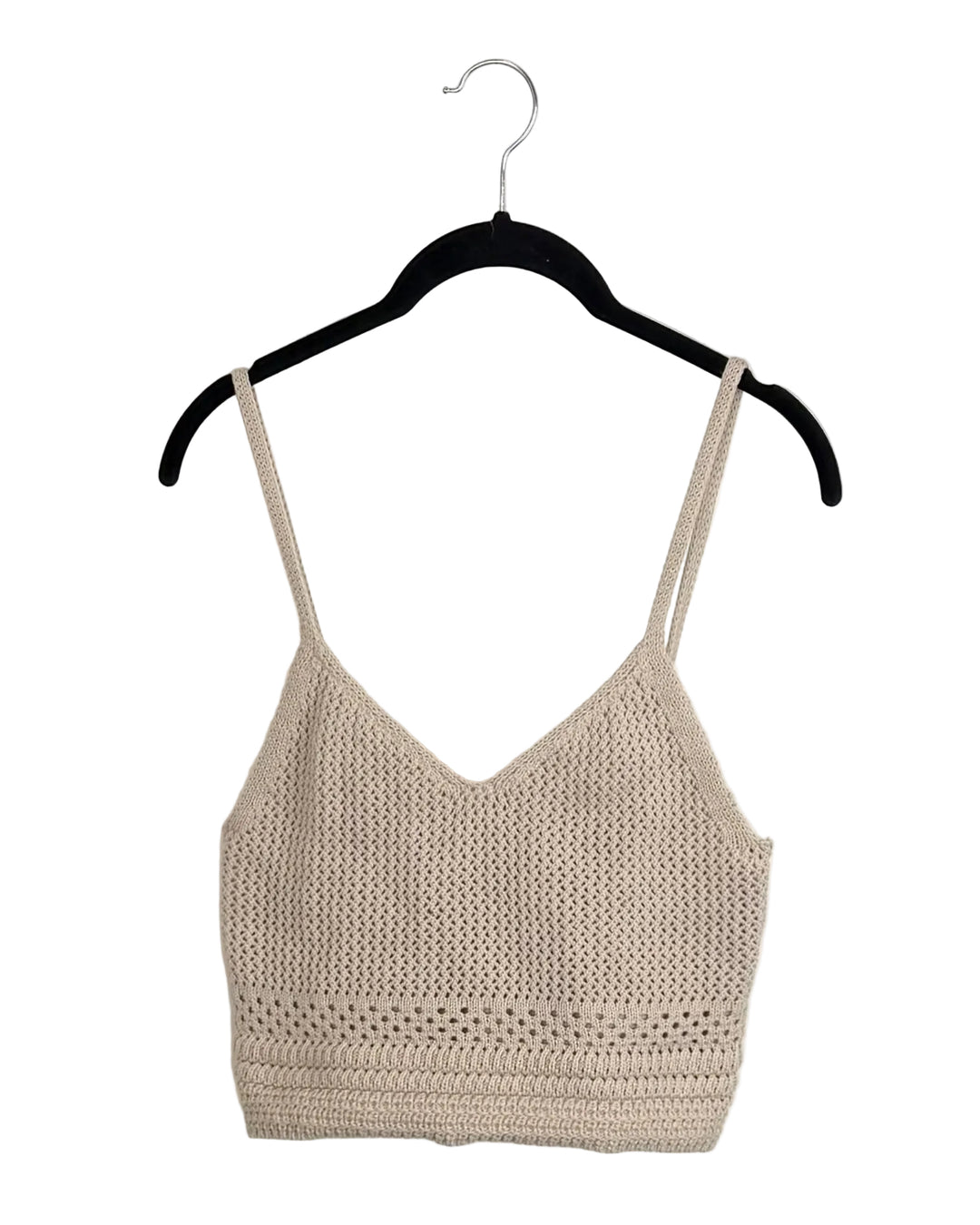 Sand Beige Knit Tank Top - Size 4/6