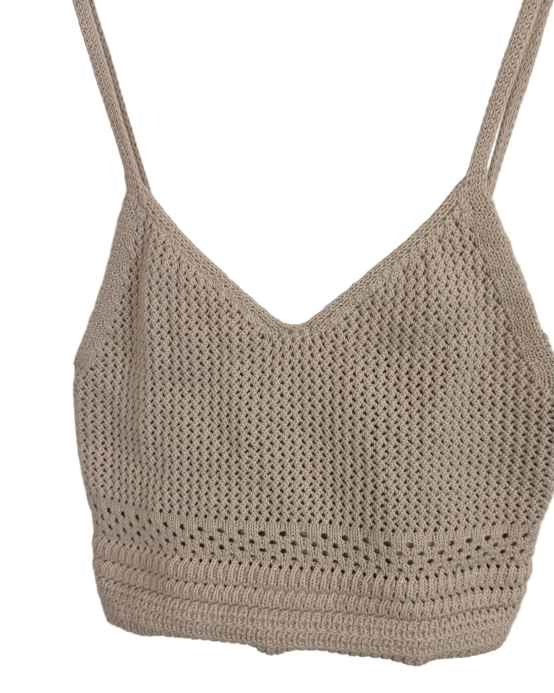 Sand Beige Knit Tank Top - Size 4/6