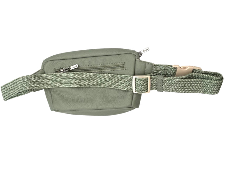 Sage Green Leather Belt Bag