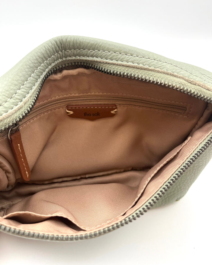 Sage Green Leather Belt Bag