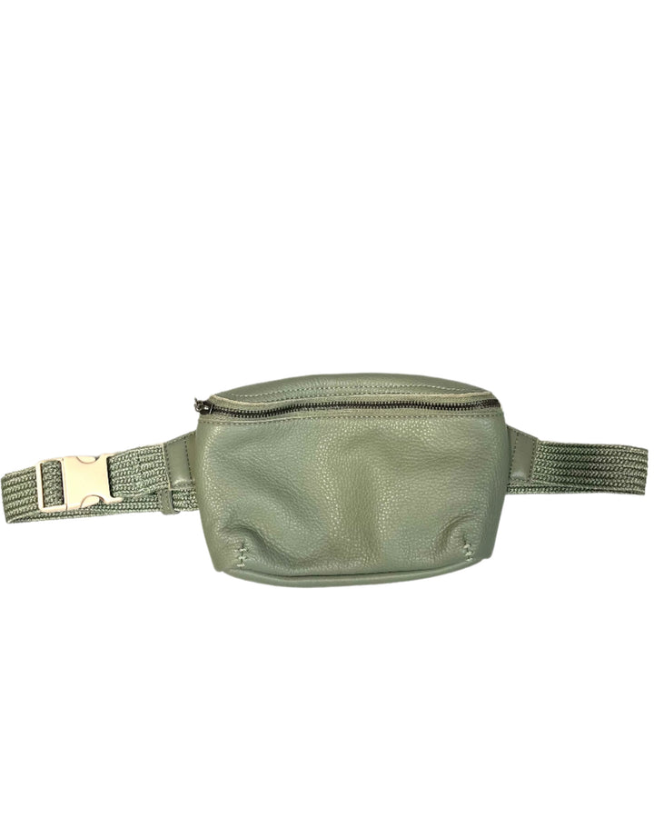 Sage Green Leather Belt Bag