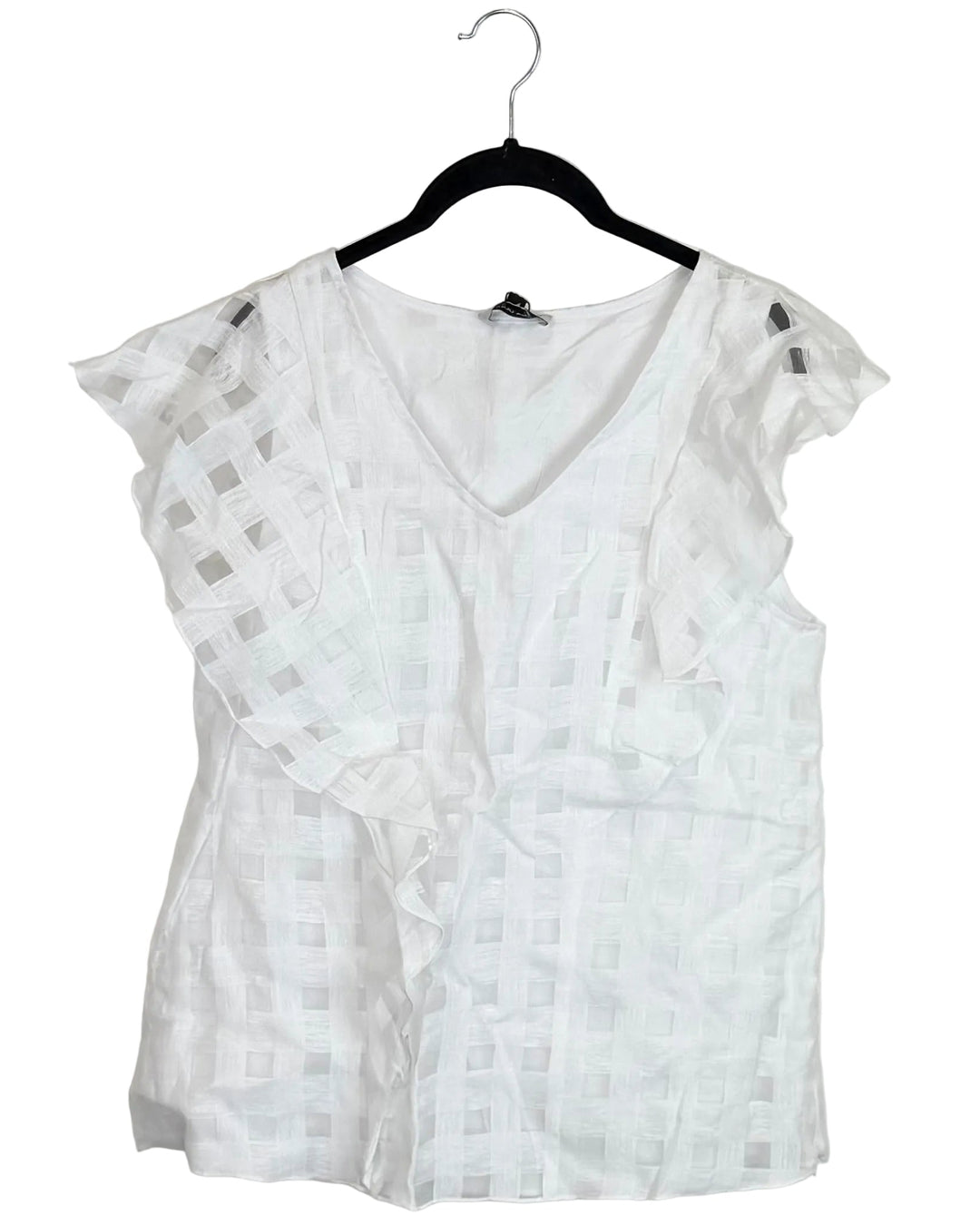 White Ruffle Top - Size 0/2, 4/6, 6/8, 8/10