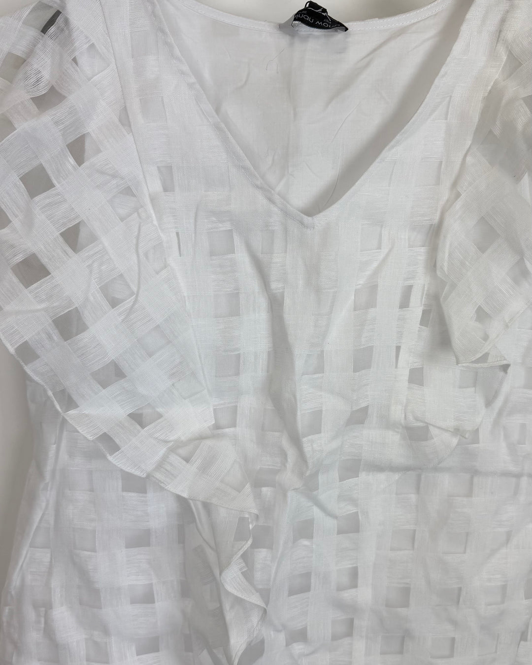 White Ruffle Top - Size 0/2, 4/6, 6/8, 8/10