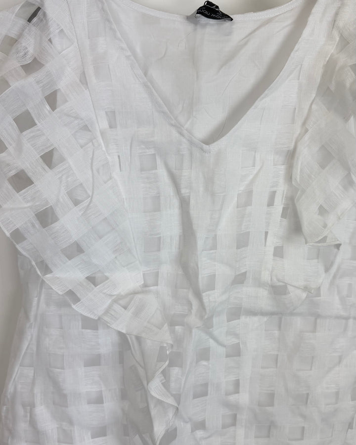 White Ruffle Top - Size 0/2, 4/6, 6/8, 8/10