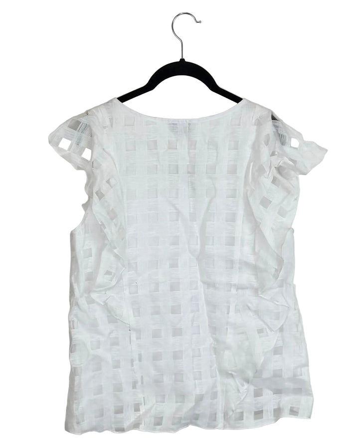 White Ruffle Top - Size 0/2, 4/6, 6/8, 8/10
