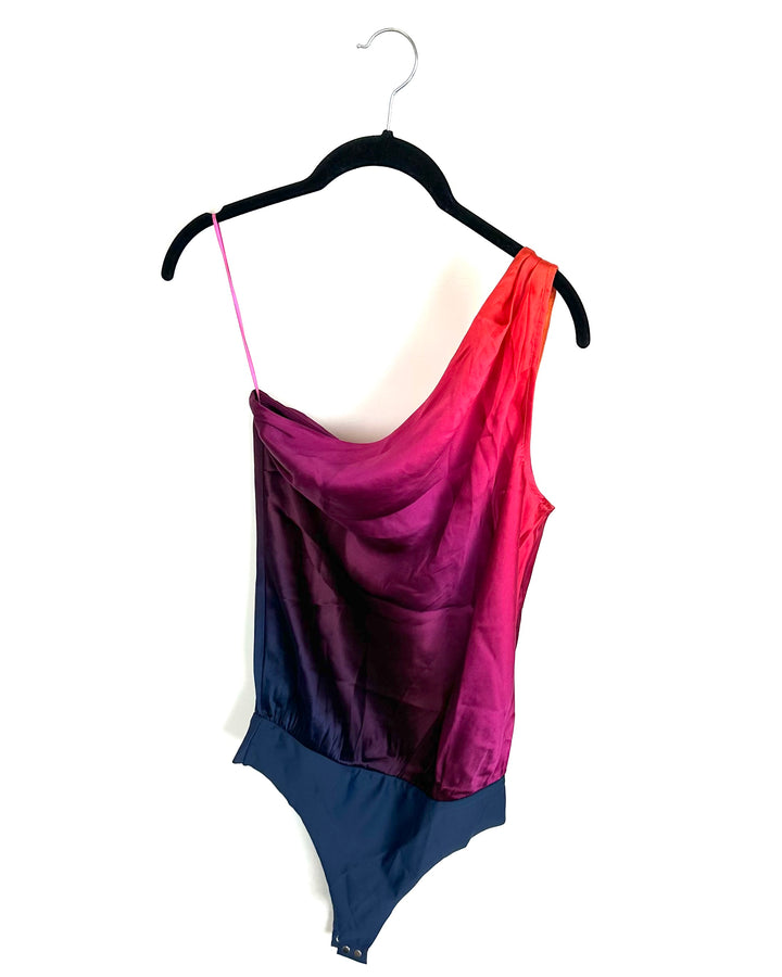 Sunset Ombre One Shoulder Bodysuit - Size 0/2