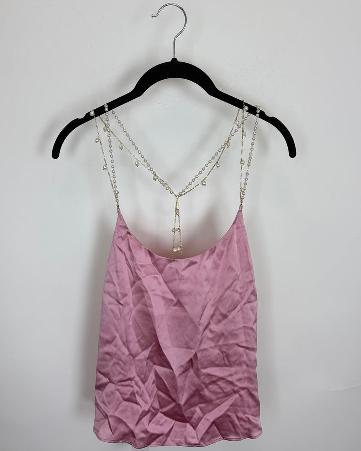 Pink Pearl Silk Cami - Size 2/4, 6/8 and 10/12