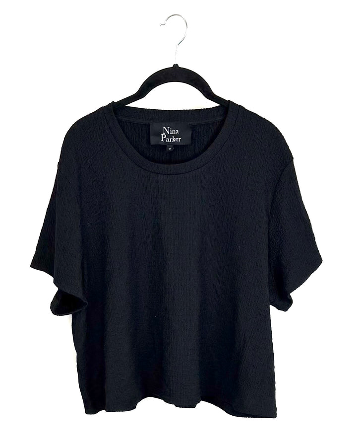 Black Crop Top- Size 1X
